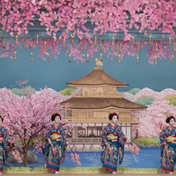 Travelers visit Japan for cherry blossom tour